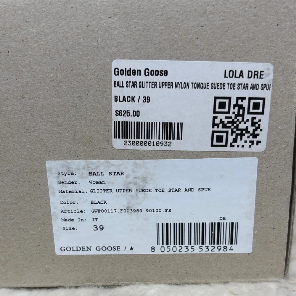 Golden Goose Black Suede Women's Sneakers with Glitter Accents - Picture 5 of 8